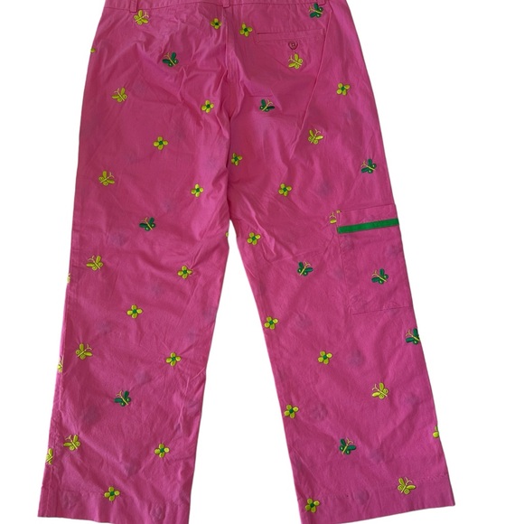 Lilly Pulitzer White label capris in size 2. EUC. Pink with embroidered detail. - Picture 5 of 14